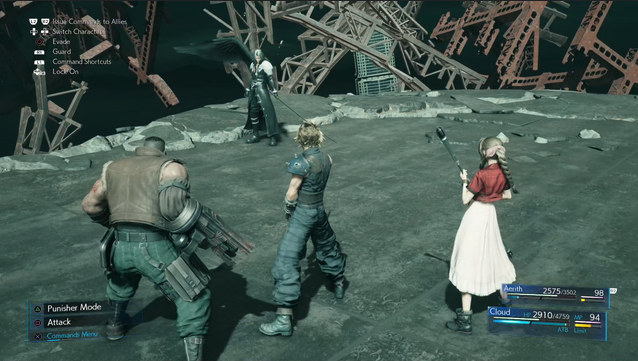 picture of the Sephiroth boss battle
